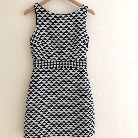 The Limited - Geometric Print Dress - Size 4 - Picture 1 of 12
